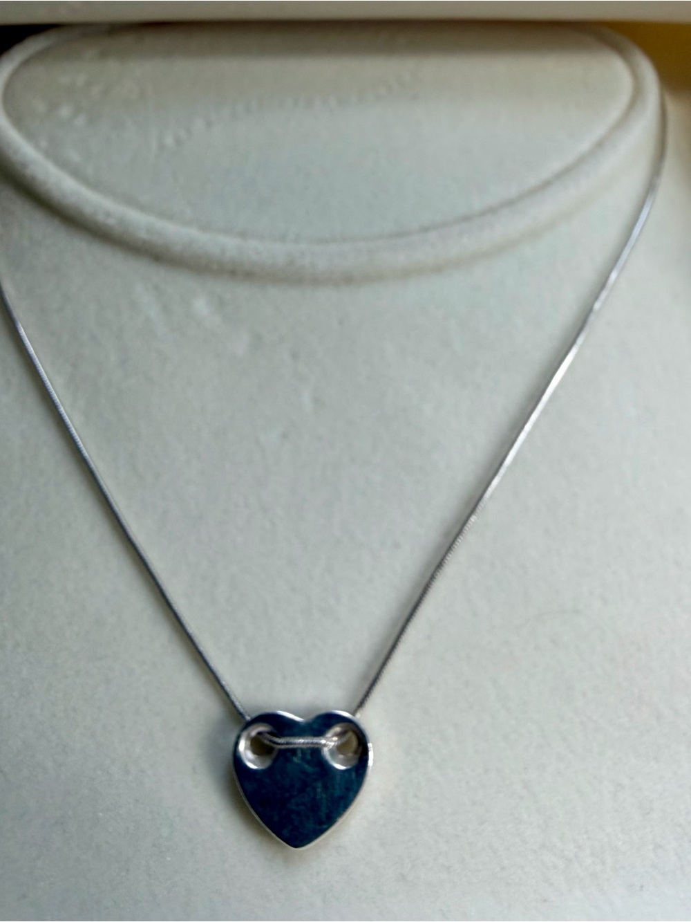Tiffany & Co. Silver Threaded Heart Necklace